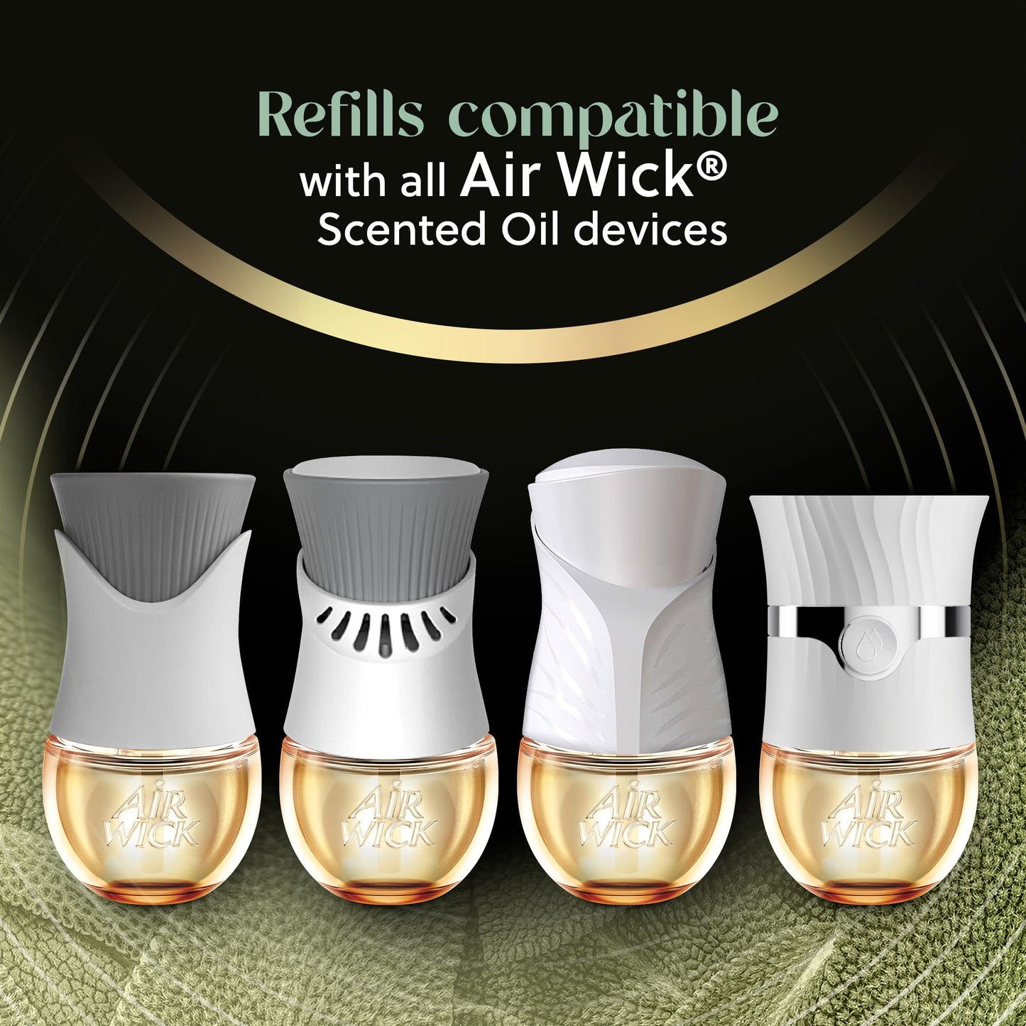 Air Wick Vibrant Plug In Scented Oil Warmer + Refills, Infused with Essential Oils, Plug In Air Fresheners for Home, Mixed Pack, Gadget + 3 ct