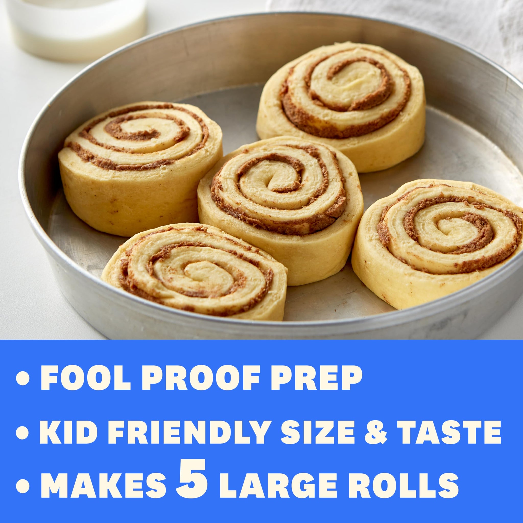 Pillsbury Grands! Cinnamon Rolls with Cinnabon Cinnamon and Original Icing, Refrigerated Canned Pastry Dough, 5 Ct, 17.5 oz