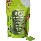 Slim & Glow Matcha Latte Powder - Collagen Peptides, Organic Matcha, Inulin Prebiotic Fiber, Green Tea Extract, Biotin - Gut Health, Craving Control