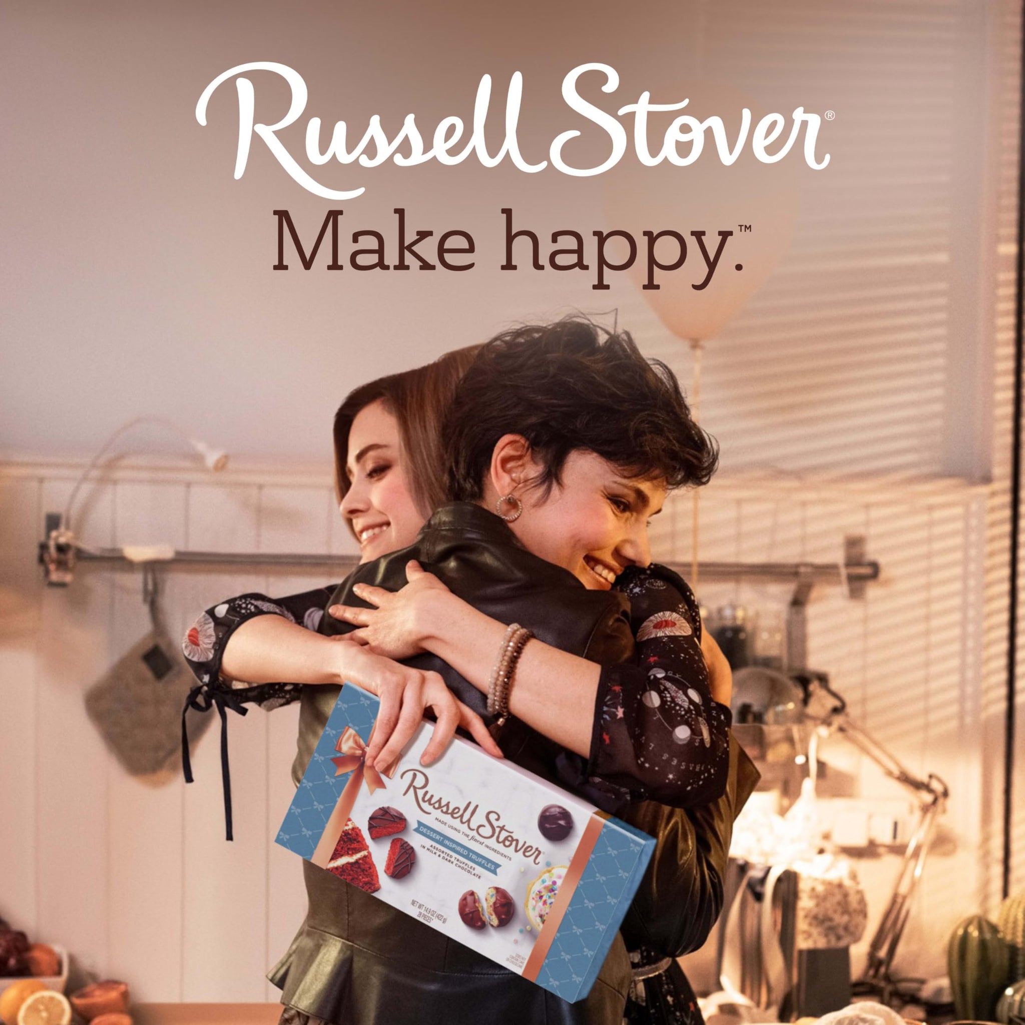 RUSSELL STOVER Assorted Milk & Dark Chocolate Dessert Inspired Truffles Candy Gift Box, 14.9 oz.