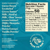 The Good Chocolate - Keto Milk Chocolate Style Squares, 80% Less Sugar, Lower Net Carb Snack, Lower Calorie, Creamy Chocolate Candy, 24 Square Family