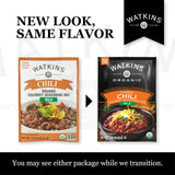 Watkins Organic Gourmet Seasoning Mix, Mild Chili, 1.25 Oz. Pouch, 1 Count