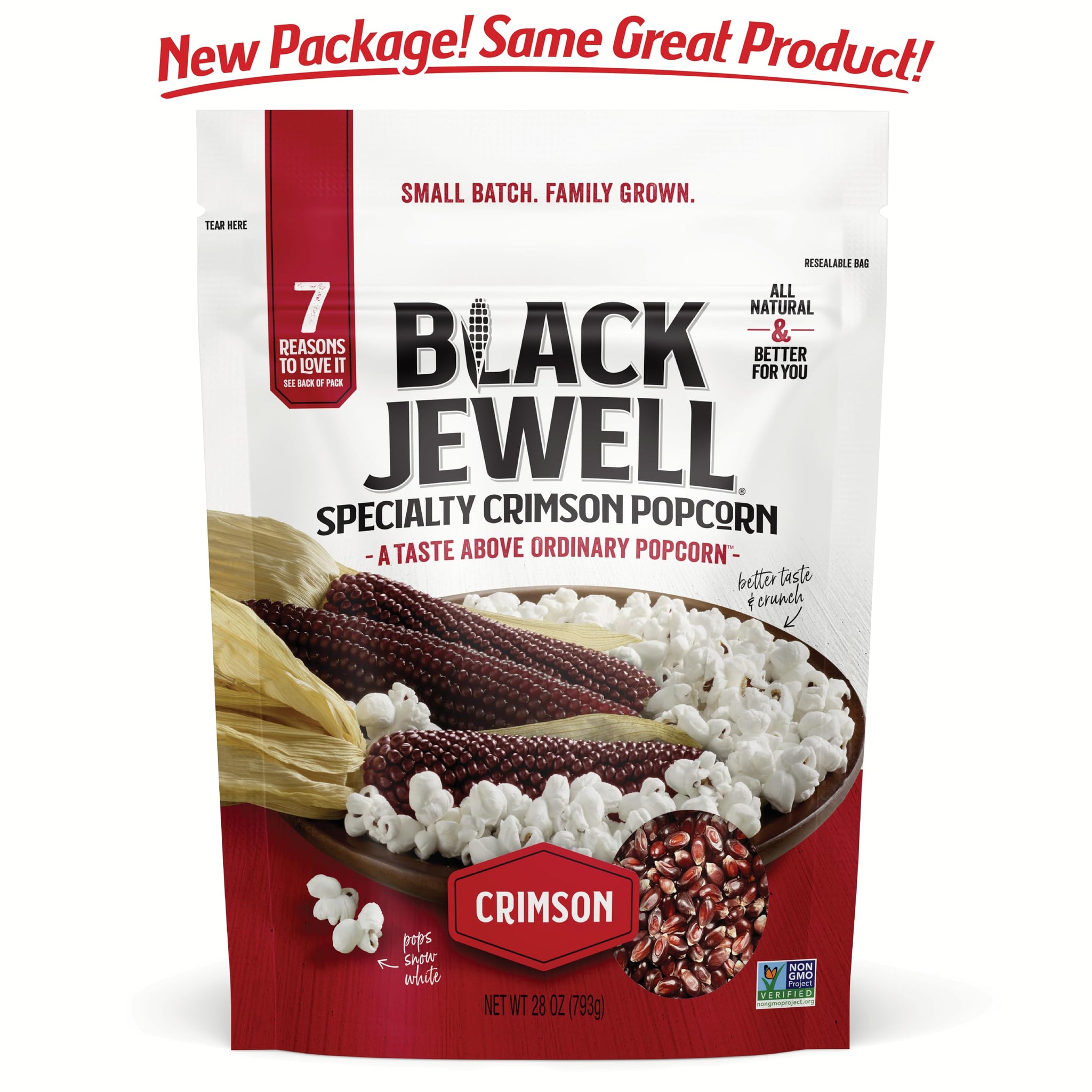 Black Jewell Gourmet Popcorn Kernels, Crimson Red, 28.35 Ounces (Pack of 1)