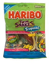 HARIBO Twin Snakes, Gummi Candy, 4oz Tropicals Assorted Flavors