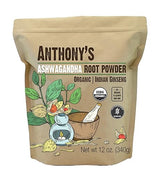 Anthony's Organic Ashwagandha Powder, 12 oz, Batch Tested Gluten Free, Indian Ginseng, Non GMO, Keto Friendly