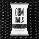 Candy Envy - Black Gumballs - 1 Inch - Approximately 113 Per 2lb Bag - Bulk Black Candy - North American Made & Kosher Certified