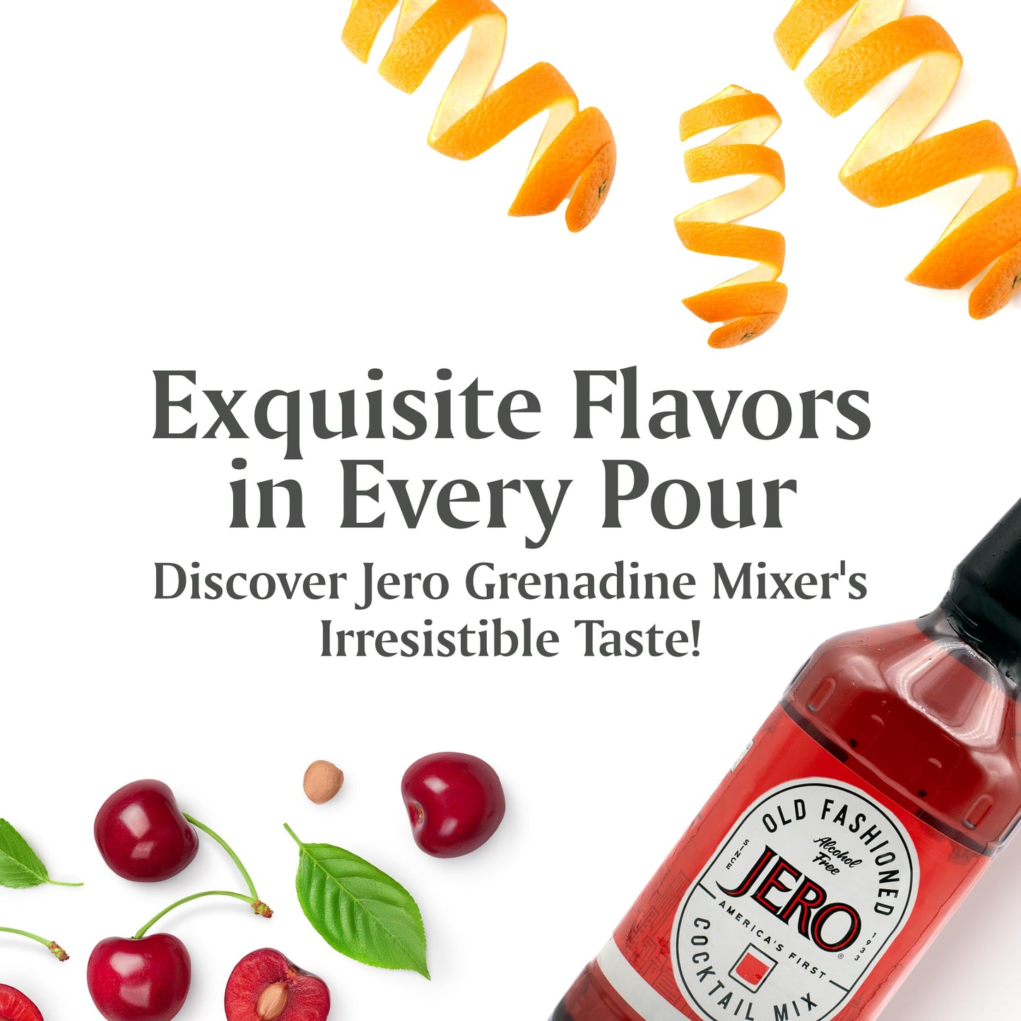 JERO Old Fashion Mix, Cocktail Mixer, Only Add Spirits & Garnishes for Ideal Drink (33.81 Fl Oz (Pack of 1))
