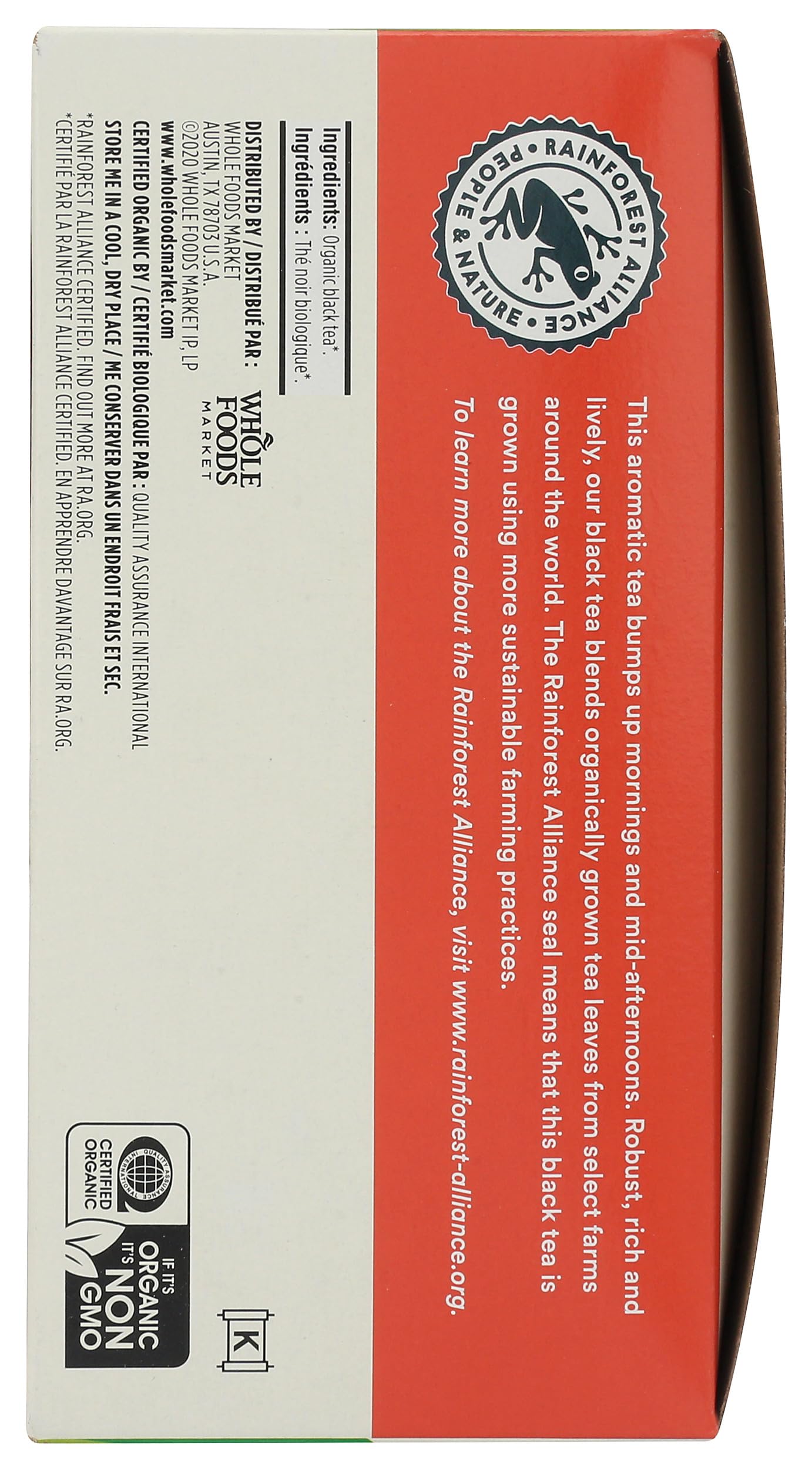 365 by Whole Foods Market, Organic Black Tea, Single-Serve Tea Bags, 70 Count