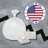 Top Knot Bags 33 Gallon Garbage Trash Bag 33X40" Clear 150 Count Can Liner Bulk 30 Gallon 31 Gallon 32 Gallon 34 Gallon 35 Gallon Made in USA