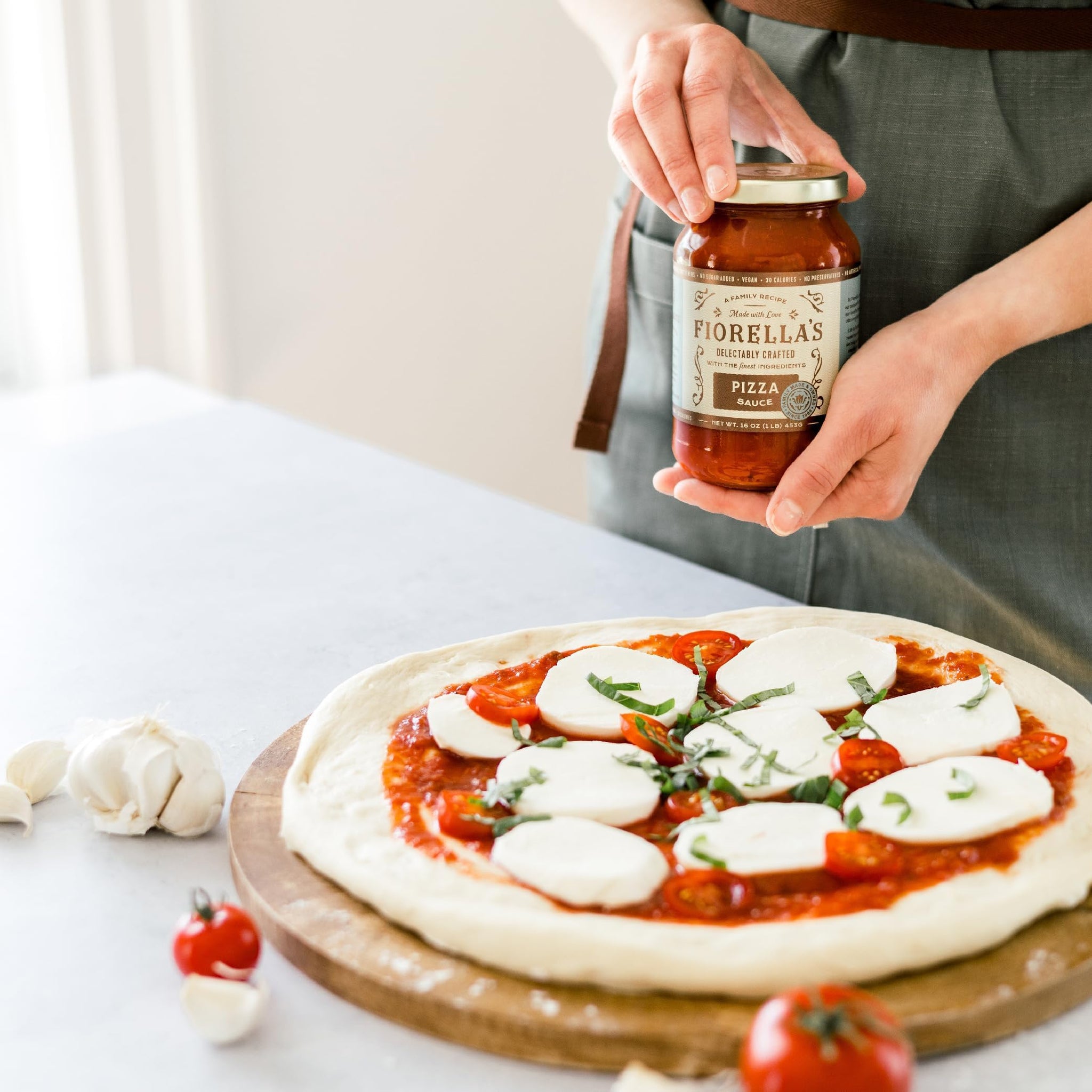 Fiorella's Marinara & Pizza Sauce - Variety Pack - Made with Fresh Ingredients - Seed Oil Free, No Sugar Added, Vegan, Gluten Free, No Preservatives