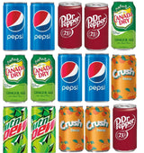 BeeQ BOX - (Pack of 15) mini Soda 7.5 OZ Variety Pack | Multi Flavor Soft Drink Bundle | Assortment Soda Refrigerator Restock Kit of Soda