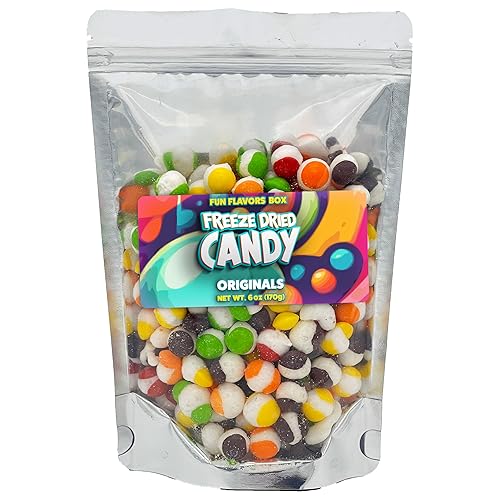 Fun Flavors Box - Freeze Dried Candy, Unique Candy Gift, Freeze Dried Crunchy Snacks - Exotic Candy - 6 oz