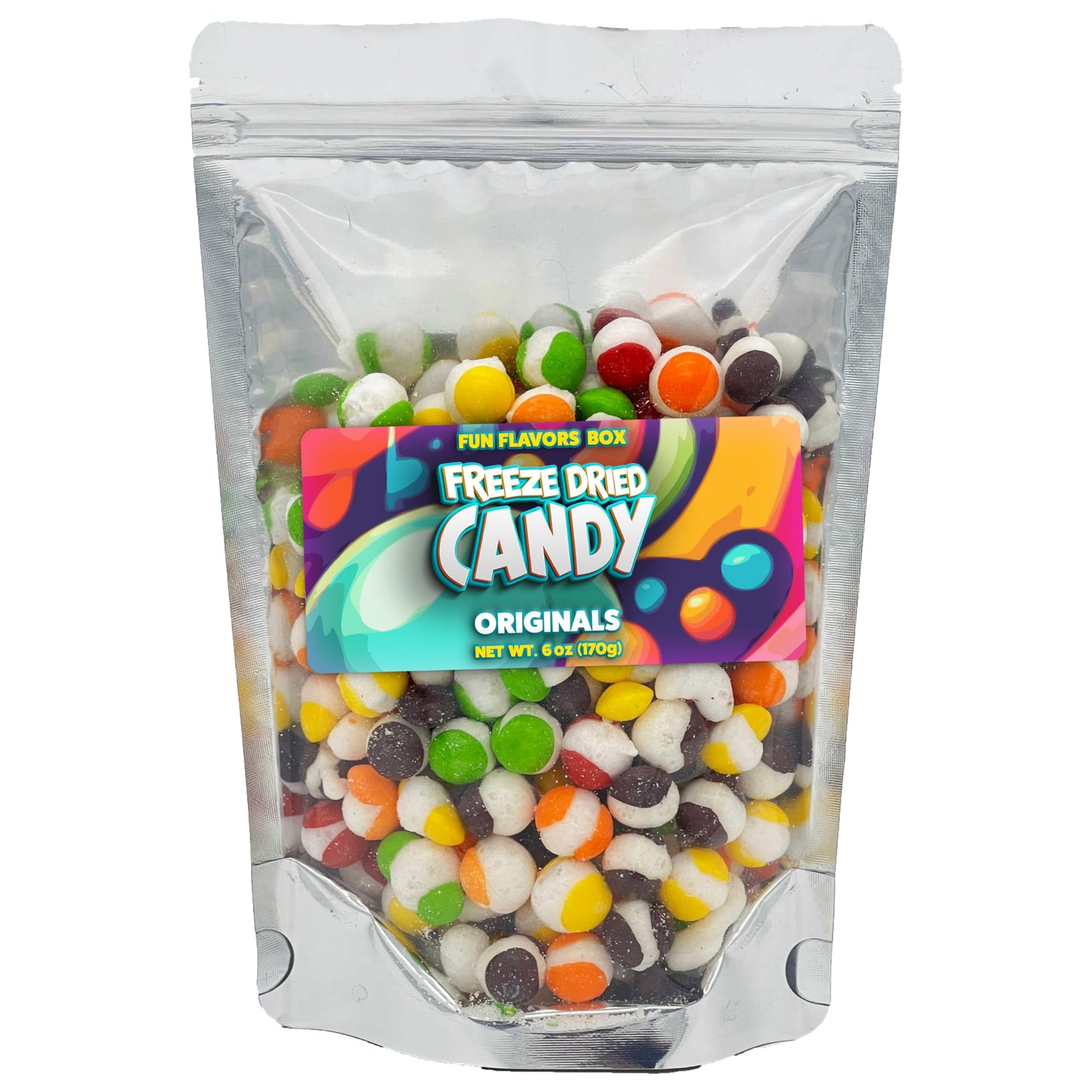 Fun Flavors Box - Freeze Dried Candy, Unique Candy Gift, Freeze Dried Crunchy Snacks - Exotic Candy - 6 oz