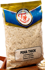 TAJ Poha Thick 2-Pounds | Powa Flattened Rice