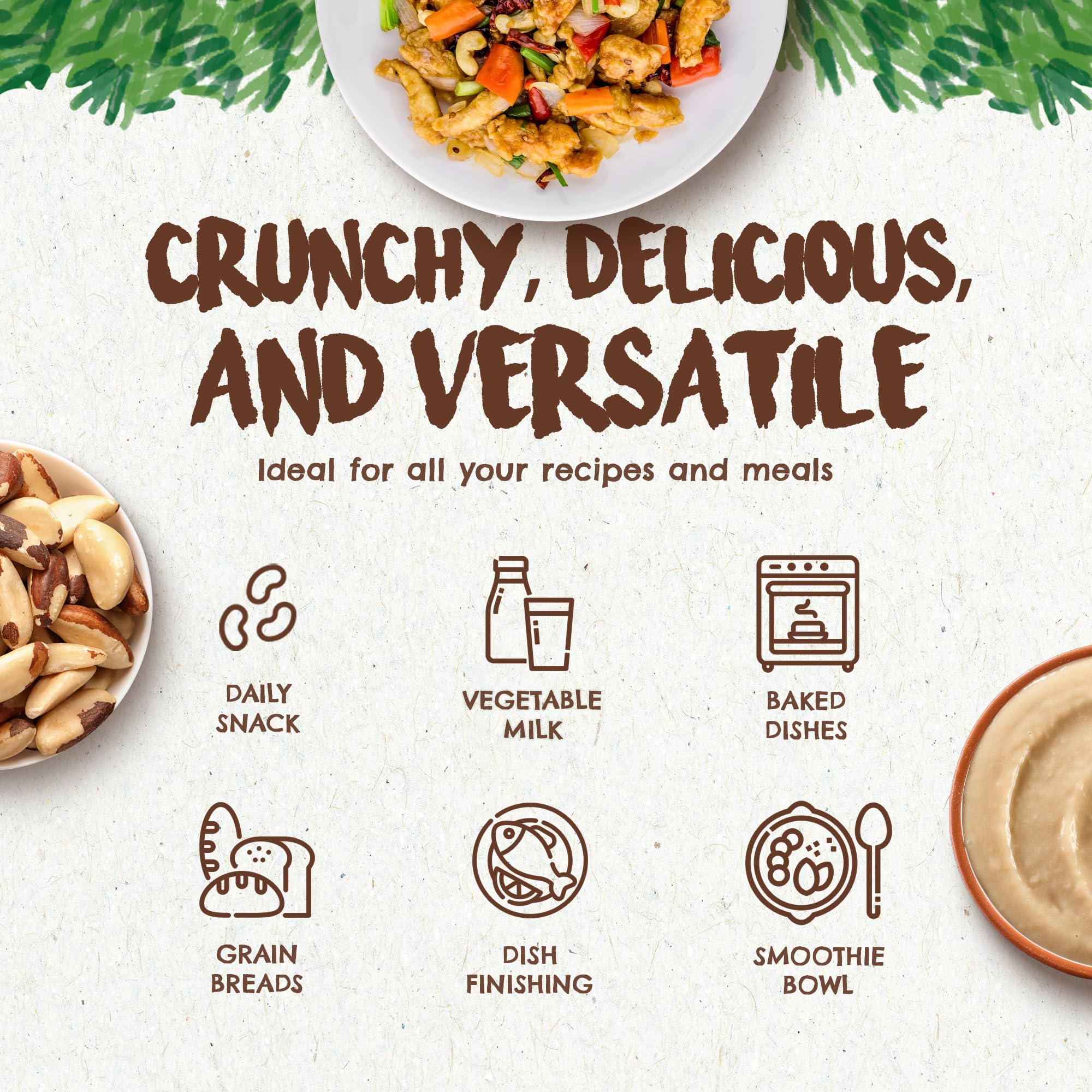 Snack The True Organic Brazil Nuts 15 oz - Raw and Unsalted - Kosher - Healthy-Rich in Vegetable Protein - Harvested in Amazon Rainforest - Fresh