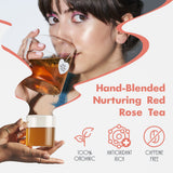 Big Heart Tea Co. Tea Bags - Cup of Love Red Rose - Certified Organic, Floral Ayurvedic Herbal Decaf Tea in Zero Plastic Sachets with Small Batch