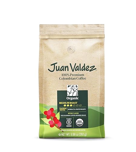 Juan Valdez Organic Ground Coffee - Balanced Roast | 100% Colombian Arabica Beans | 100% Colombian Coffee | Certified USDA Organic | Notes of Moringa