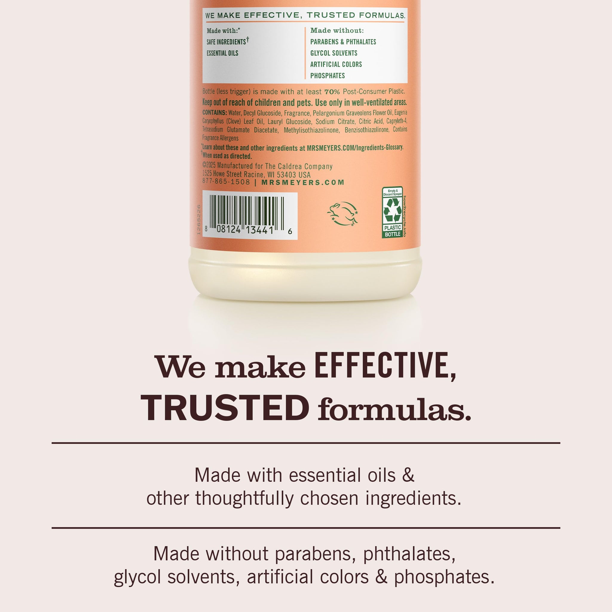 MRS. MEYER'S CLEAN DAY Multi-Surface Everyday Cleaner, Geranium Scent, 16 Fl Oz Bottle