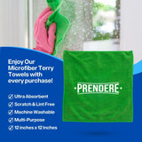 PRENDERE Bathroom Cleaner With Bleach Kit: Two-21 Oz Comet Cleanser With Bleach Plus Microfiber Cleaning Towel - Powerful, Eco-Friendly Comet Powder