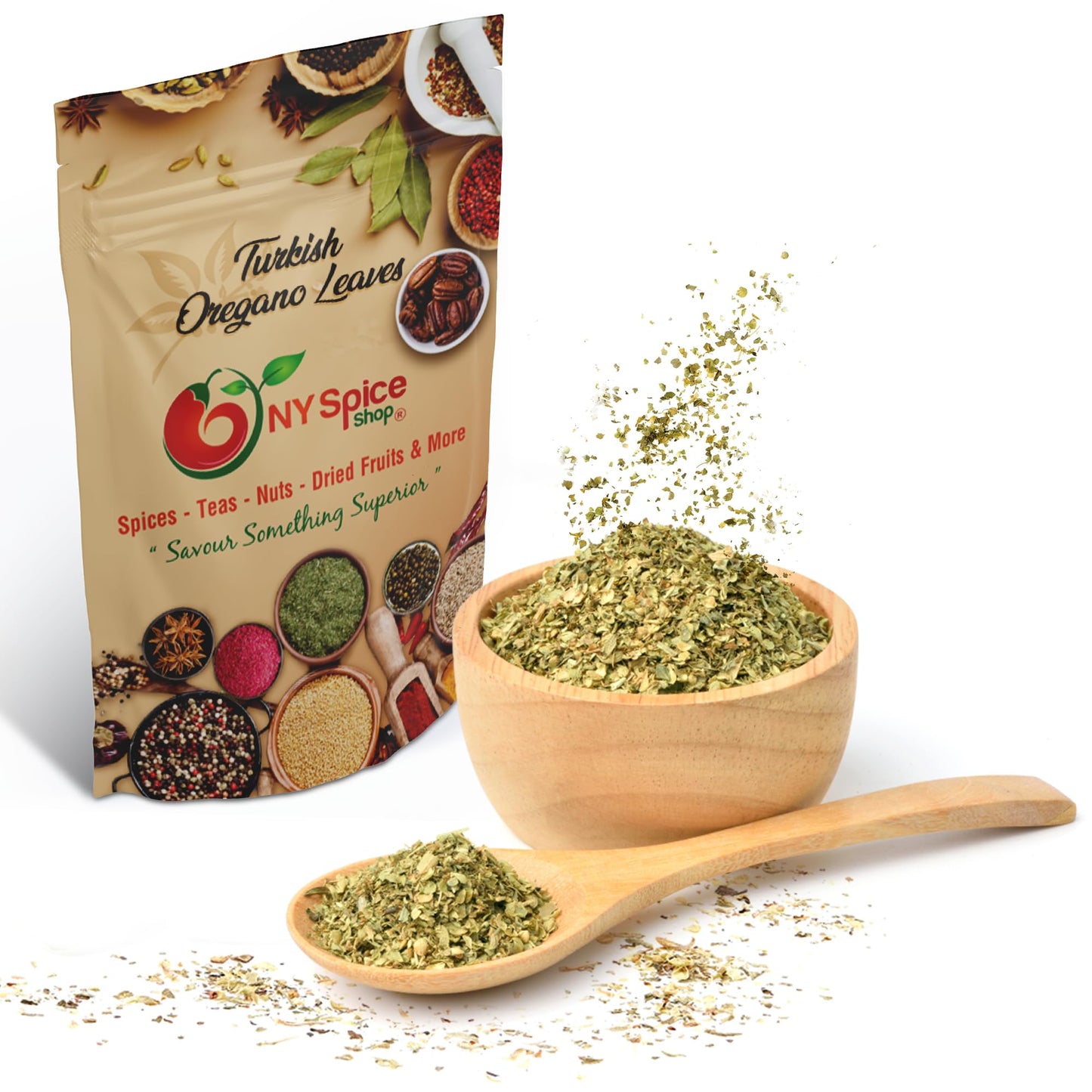 NY Spice Shop Turkish Leaves Dried Oregano Bulk - 3 Pound Oregano Dried Leaf - Fresh Oregano Seasoning - Oregano Leaves - Dry Oregano for Pizza, Soup