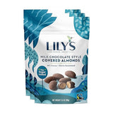 Milk Chocolate Style Covered Almonds by Lily's Sweets, Made with Stevia, No Added Sugar, Low-Carb, Keto-Friendly Christmas Candy | Fair Trade