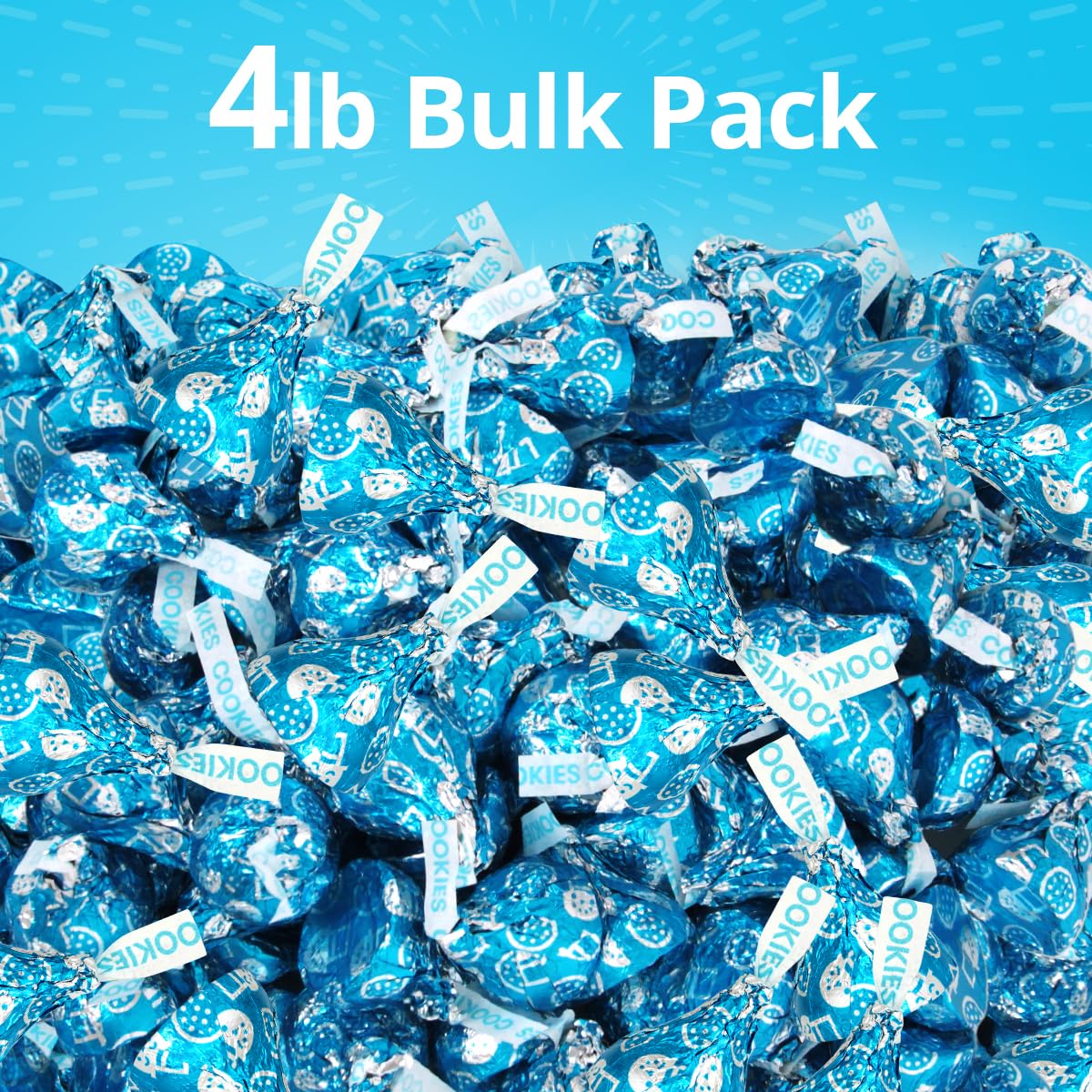 Cookies & Cream Kisses Bulk Pack 4 Pound (Approx 400 Pieces) Individually Wrapped White Chocolate Cookies n Cream Candies For Parties, Special Events