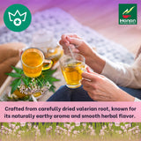 Hanan Valerian Root Tea (Valeriana) - 25 Herbal Tea Bags from Peru - Nature’s Calming Supplement for Relaxation Before Bed - 1000mg Valeerian Valerain