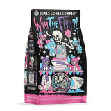 Bones Coffee Company What the Fluff?! Berry Cotton Candy Flavored Coffee, Medium Roast Low Acid Arabica Beans Compatible with Auto drip and French