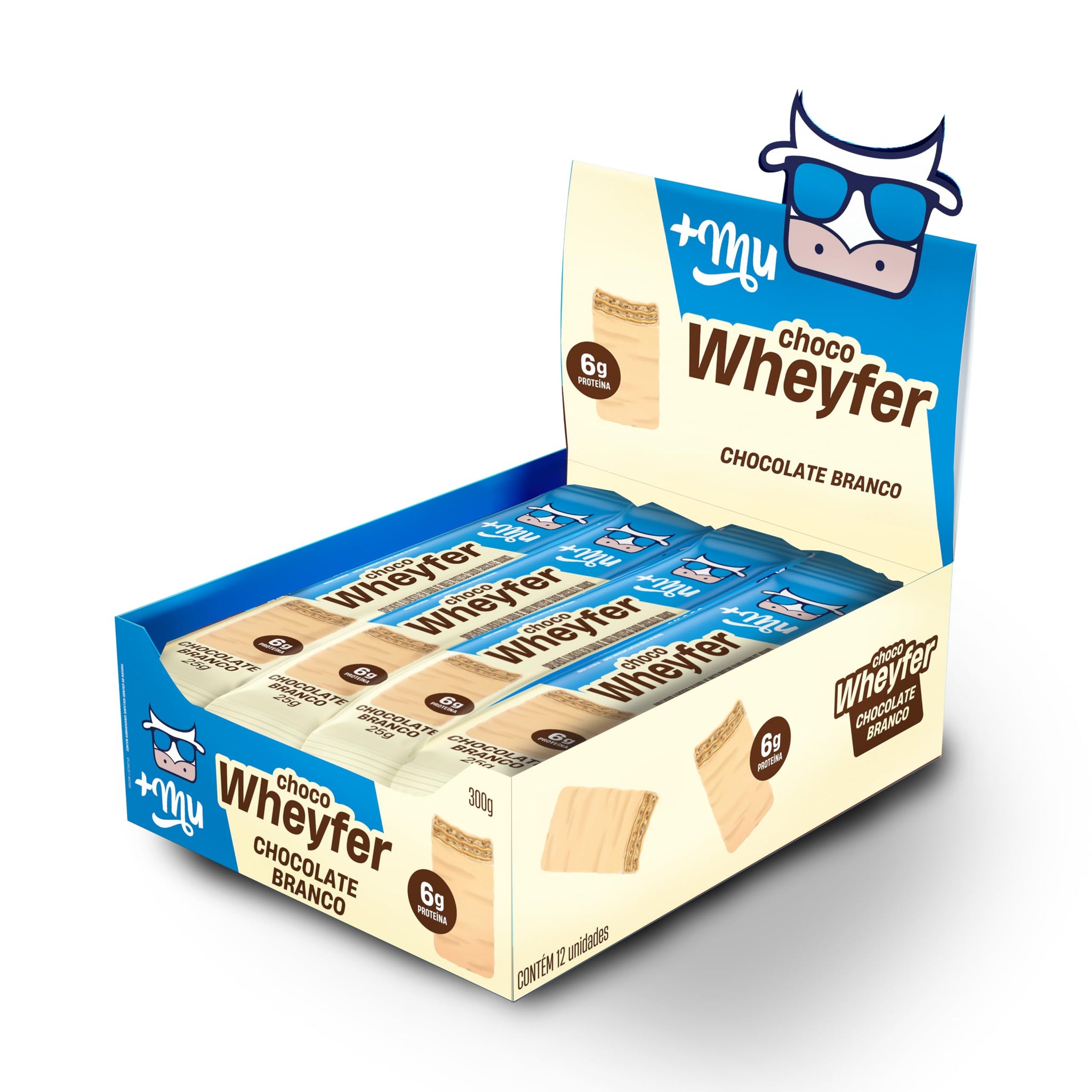 Mais Mu - Chocowheyfer Proteico - 12 unidades - Chocolate Branco