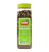 Badia Whole Peppercorn Blend, 16 Oz - Black, White, Green & Pink Pepper Melange for Spicy, Fruity, Woody Flavors - Gluten Free