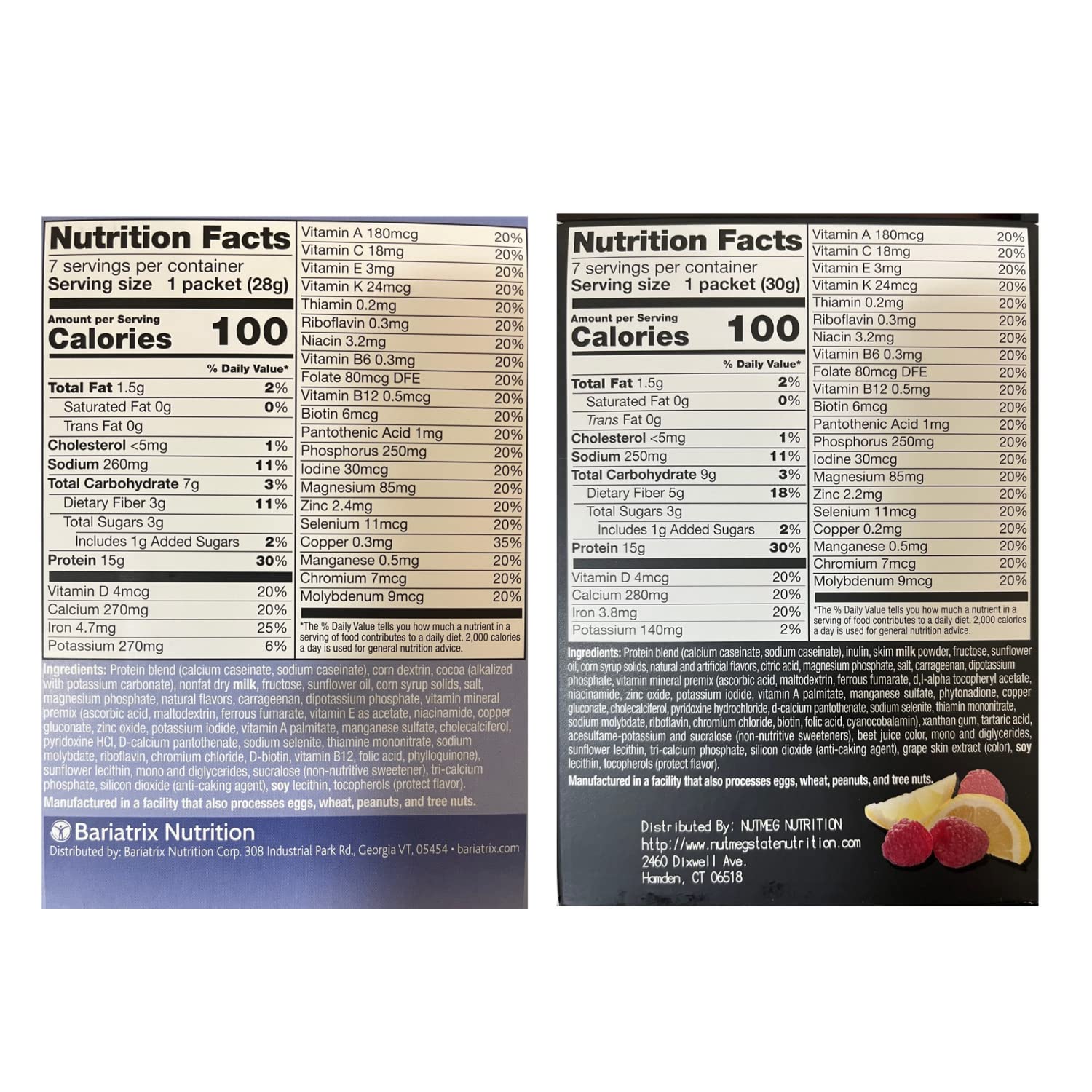 PROTIFIT - High Protein Chocolate & Lemon Raspberry Pudding & Shake Mix 2 Pack, 15g Protein, Low Calorie, Low Fat, Low Carb, Aspartame Free, Idea