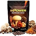 FuelMPOWER Mushroom Coffee USDA Organic - Adaptogenic 6 Mushroom Blend with Lion’s Mane, Cordyceps, Reishi & Turkey Tail - Smooth Energy, Focus & No