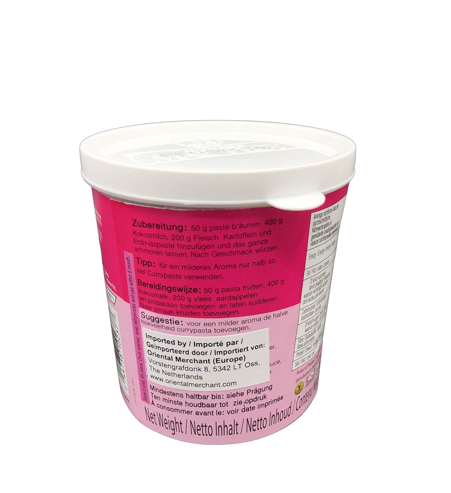Mae Ploy Massaman Curry Paste 400g - Authentic Mild Thai Seasoning