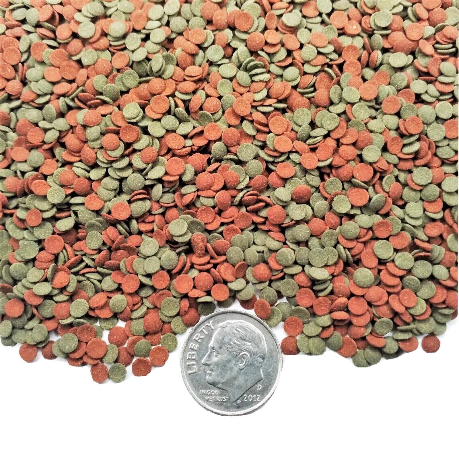 Aquatic Foods Inc. 3.5mm - 1/8" Micro Wafer Mix of Spirulina Algae & Intense Color Enhancing Sinking Micro Wafers for Catfish, Plecos, Bottom Fish