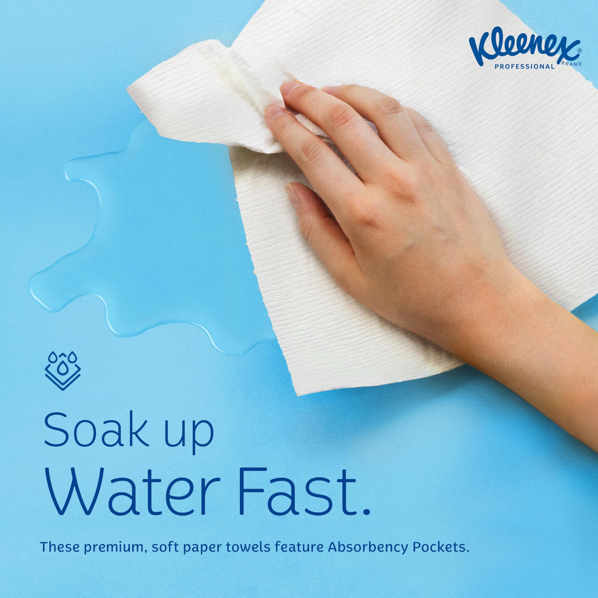 Kleenex Professional Premiere Towels, Bulk (13253), Fast-Drying Absorbency Pockets, Trifold, White (120 Sheets/Pack, 25 Packs/Case, 3,000 Sheet Total)