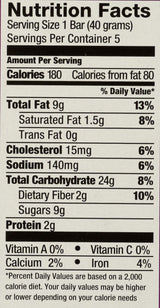Pamela's Whenever Bars, Oat Raisin Walnut Spice, 5 ct