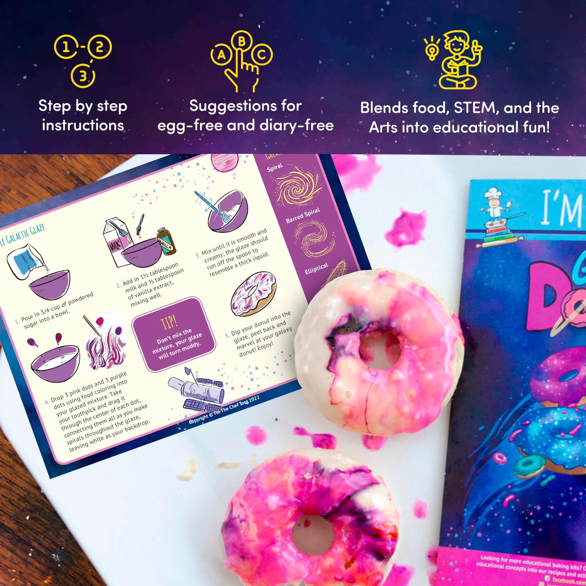 I'm The Chef Too Galaxy Donut STEM Kit - Space Baking Activity & Astronomy Gift for Kids