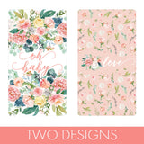 Baby in Bloom Baby Shower Favor Stickers for Miniature Chocolates, Pink Floral Boho Girl Candy Wrappers - 42 Count