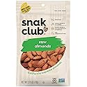 Snak Club All Natural Raw Almonds, 2.75 Ounce (Pack of 6)