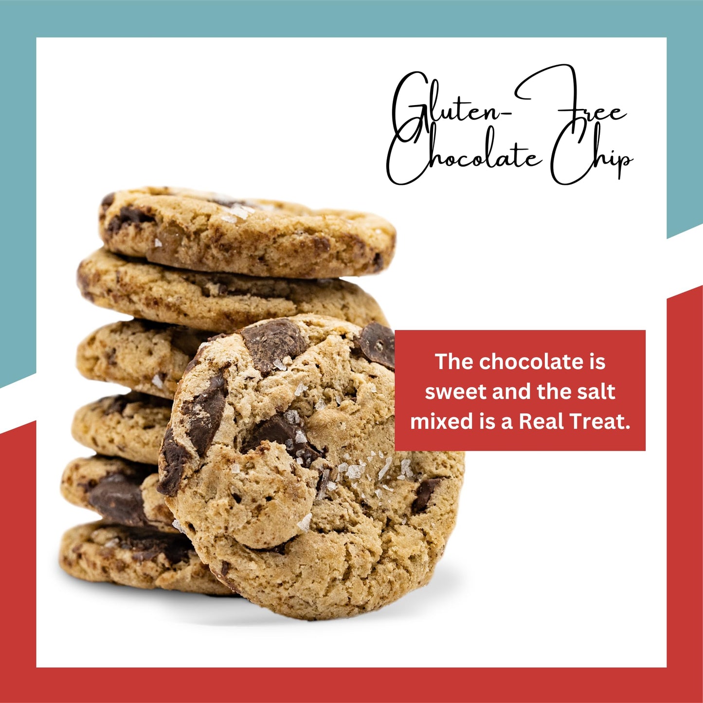 Bell's Reines Gluten Free Chocolate Chip Cookies, Soft Gourmet Small Batch, Healthy Snacks, Bakery Fresh 12-Cookie Bag