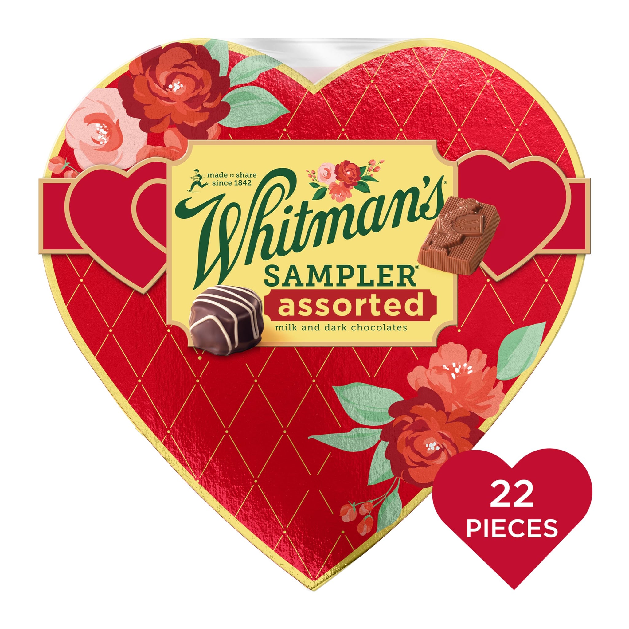 Whitman's Valentines Sampler Heart, 10.3 Ounce