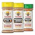 Holiday Combo Pack of 3 Herb, Spices, Toppers and Seasoning Gift Set - Pumpkin Spice, Gingerbread Cookie & Pizza - Premium All Natural & Healthy Spice