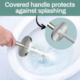 Home Intuition Polished Chrome Stainless Steel Vented Toilet Brush and Holder, 1 Pack
