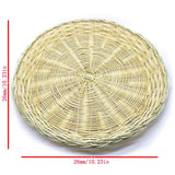 BB HOME, ZHONGER BHO Hand Weave Bamboo Paper Plate Holder 10in Set of 4 for Picnic Home Party and Daily Dinning