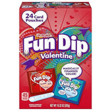 Lik-a-Maid Fun Dip Valentines Day Candy Friendship Exchange Variety Box, 10.32 oz, 24 Pouches