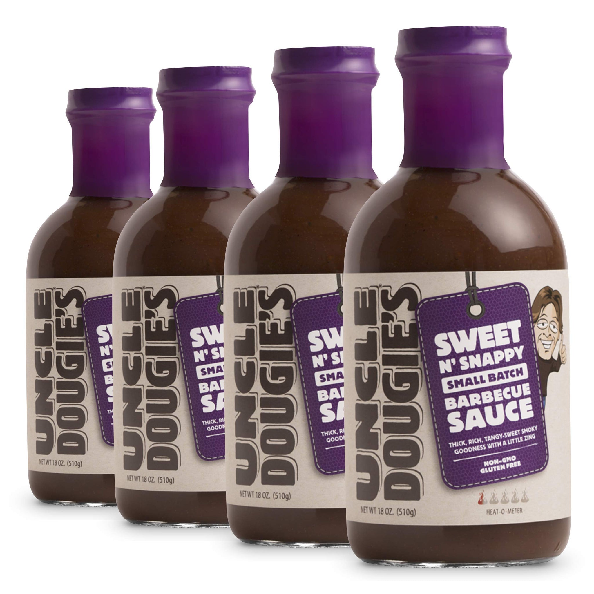 Uncle Dougie's Sweet N' Snappy BBQ Sauce - Pack of 4