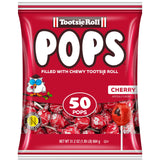 Tootsie Pops Single Flavor Bag - Cherry Flavored Lollipops with Chocolatey Center - Individually Wrapped Hard Candy - Red Candy - Peanut Free, Gluten