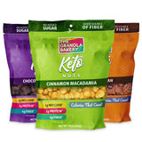 THE GRANOLA BAKERY TGB Variety Keto Nuts, 1g Net Carb, No Added Sugar, High Fiber, Gluten Free, Grain Free, Healthy Low Carb Snack, 8oz Resealable