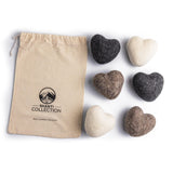 Big Heart Reusable Handmade Wool Dryer Balls for Laundry 6 - Pack XL, Wool Balls Replaces Dryer Sheets and Shorten Drying Time