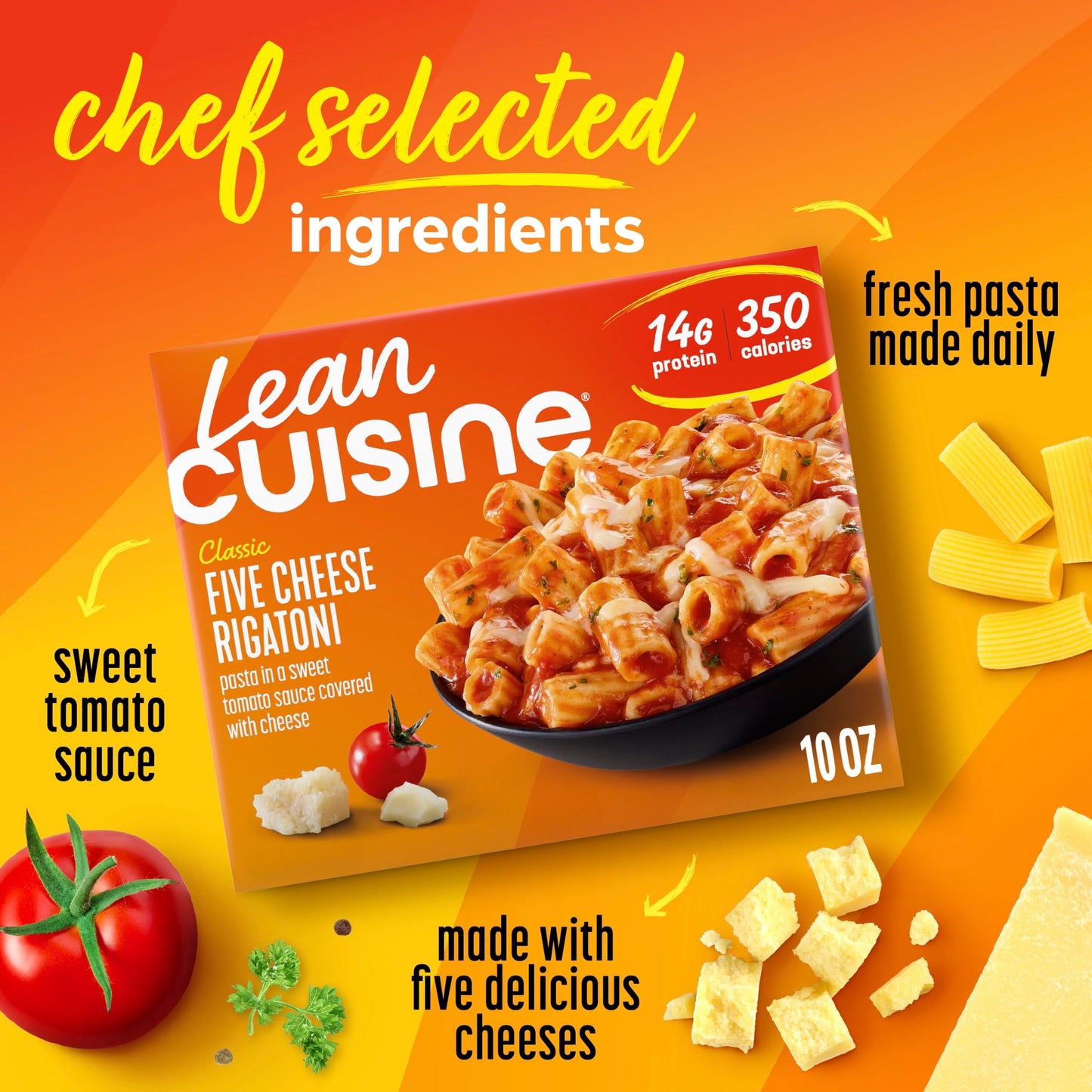 Lean Cuisine Classic Five Cheese Rigatoni, Frozen Lunch Or Dinner, Frozen Meals 10 oz